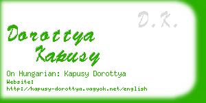 dorottya kapusy business card